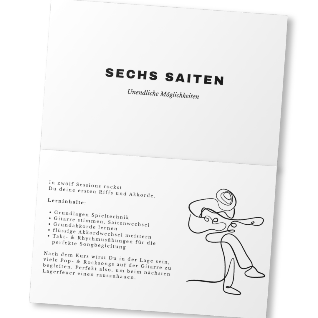 Gutschein Gitarrenkurse
