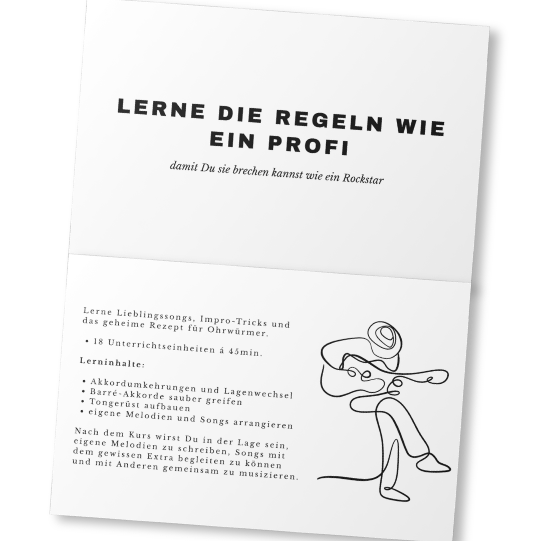 Gutschein Gitarrenkurse
