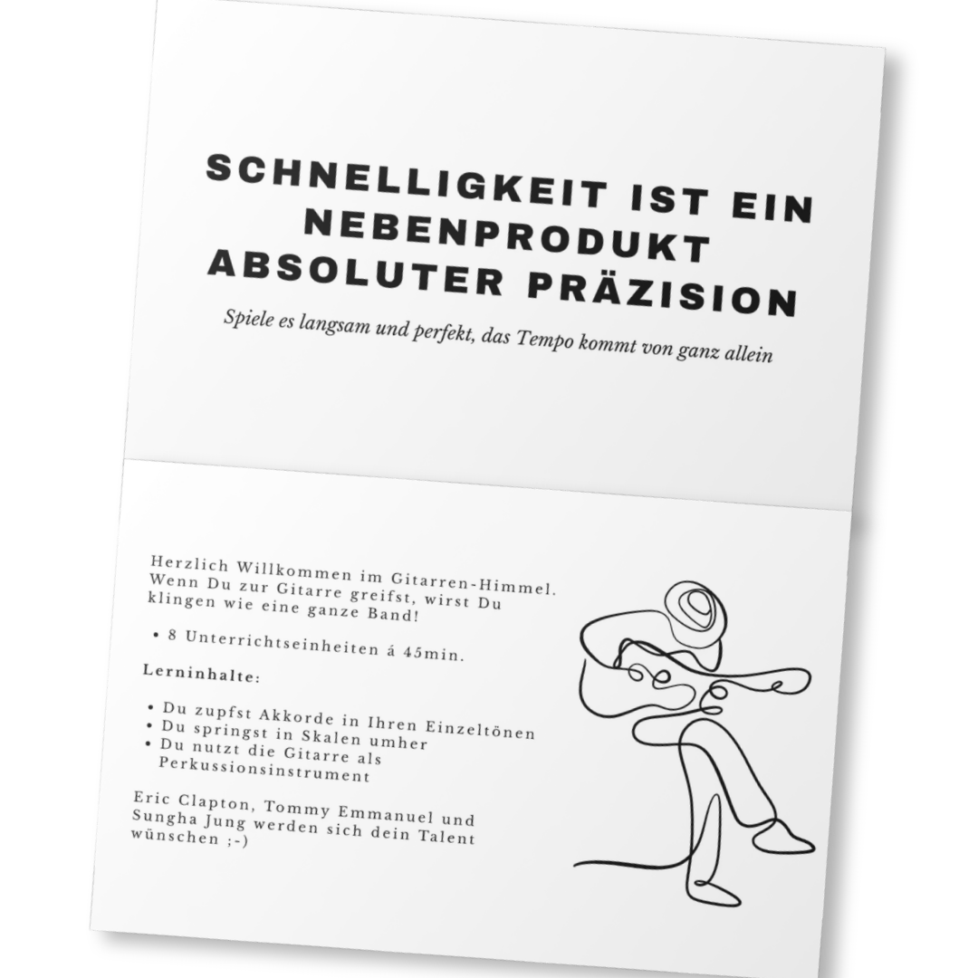 Gutschein Gitarrenkurse